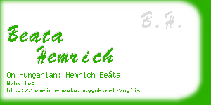beata hemrich business card